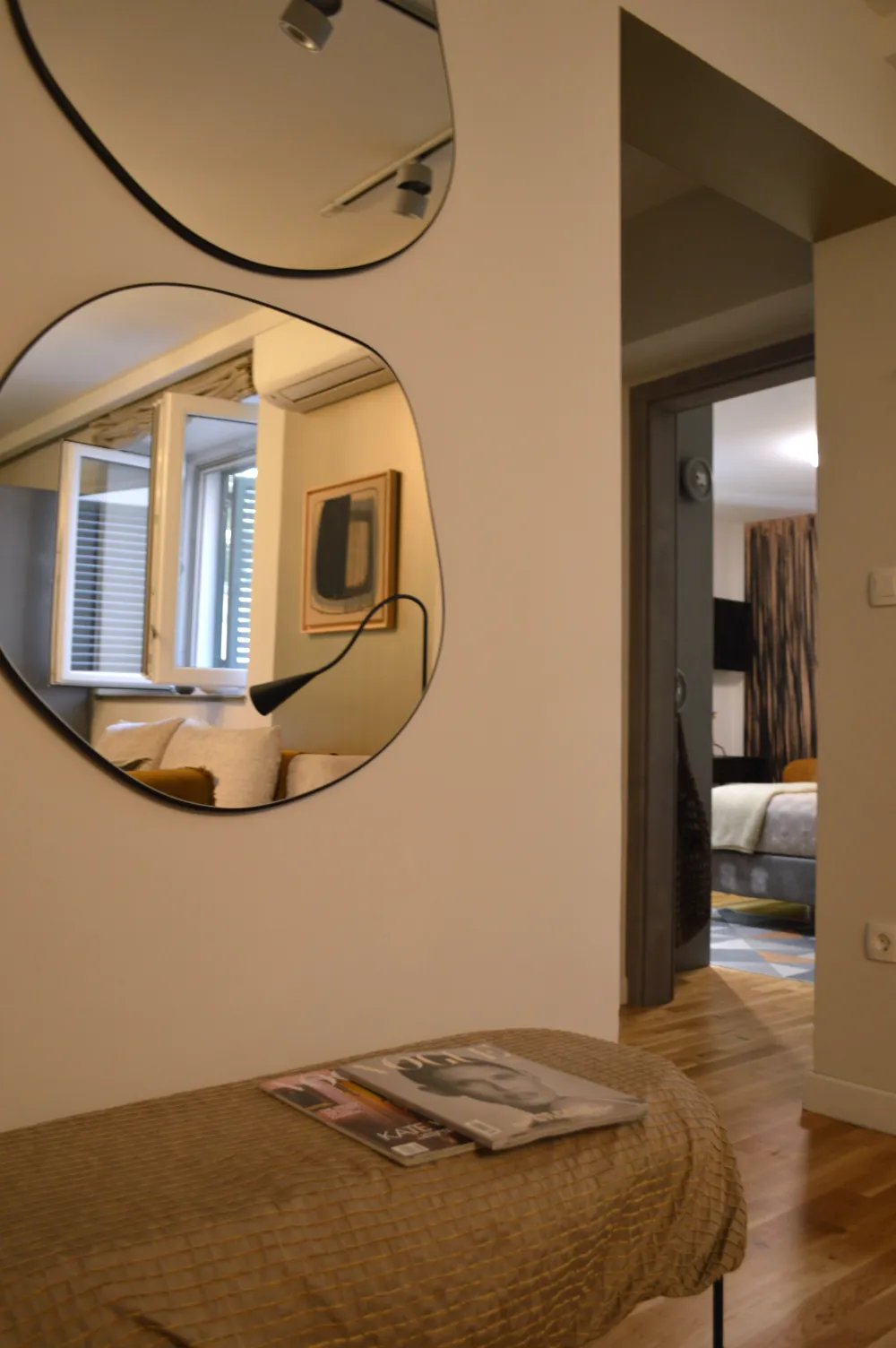 Mirrors in the hallway